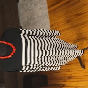 Black and white Banana Republic Stripped dress